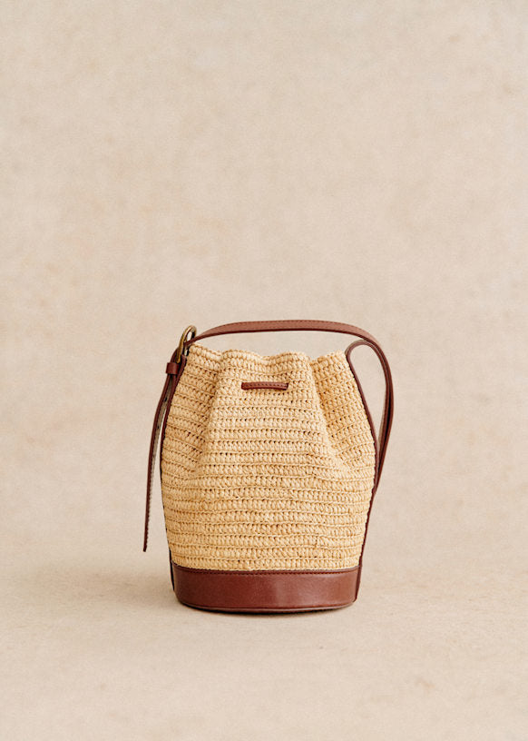 Mini seau Raphia Farrow 