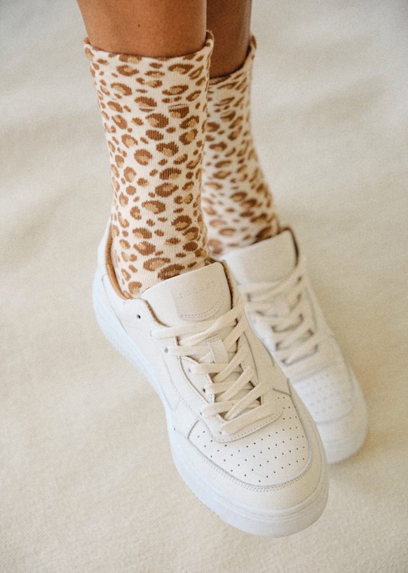 Leopard print socks