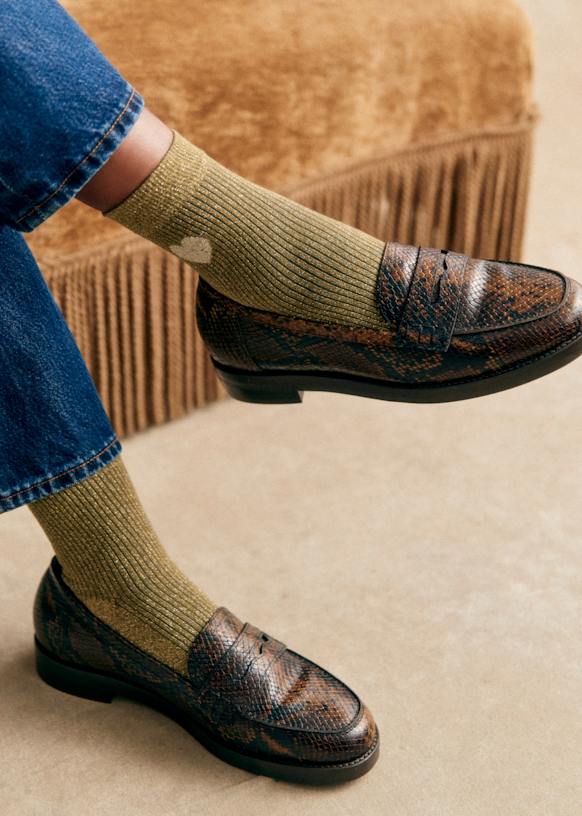 Lurex Hearts Sock Trio in Gift Box