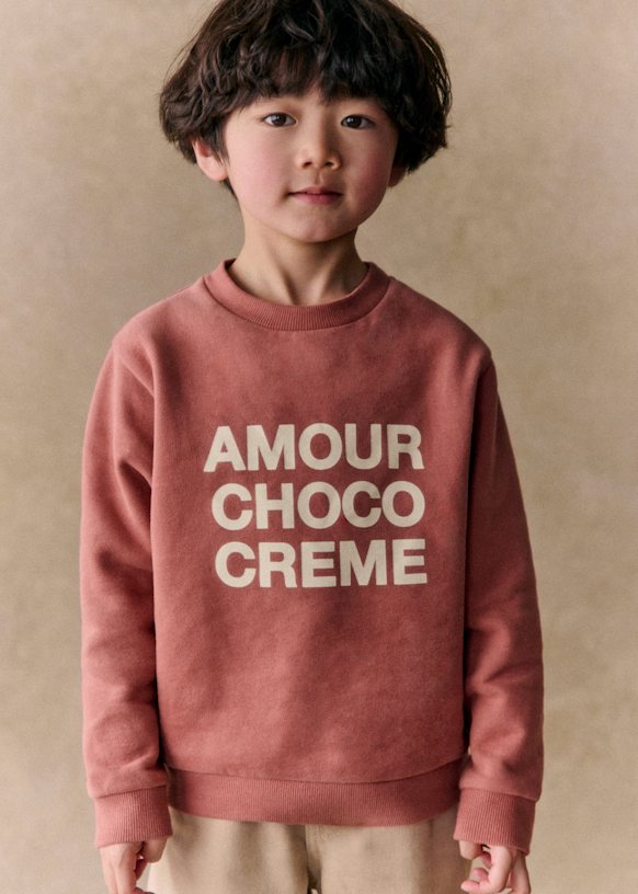 Sweat-shirt Amour Choco Crème