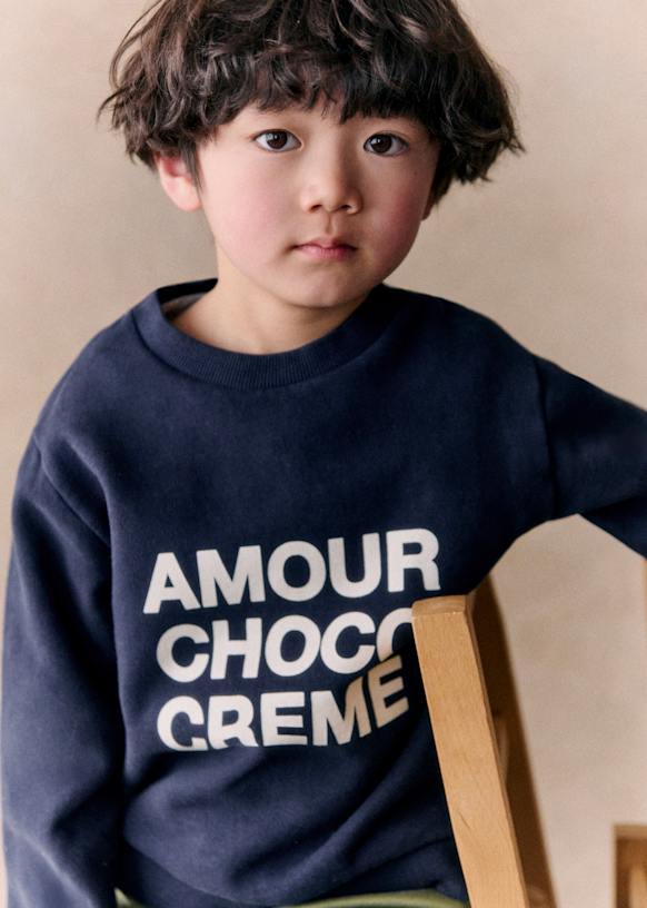 Sweat-shirt Amour Choco Crème