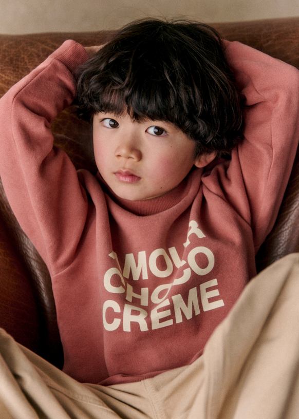 Sweat-shirt Amour Choco Crème