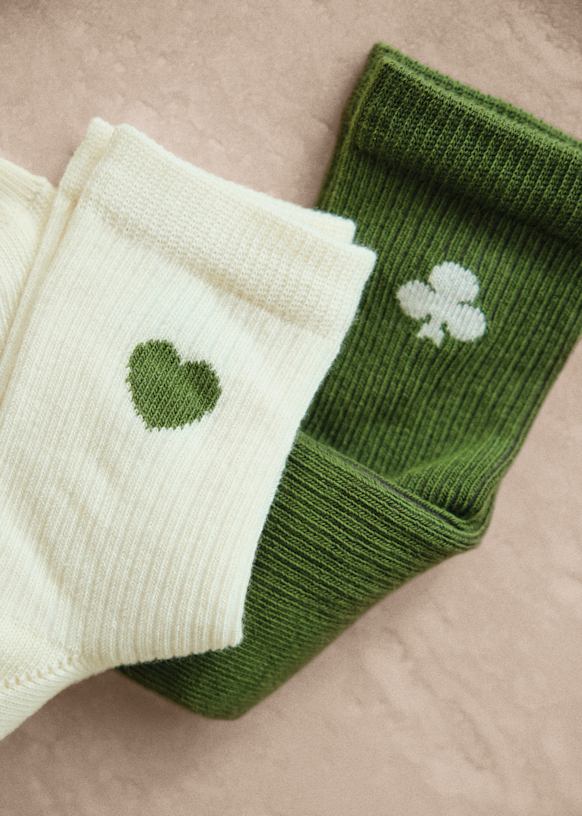 Set of 2 heart socks