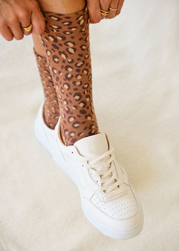 Leopard print socks