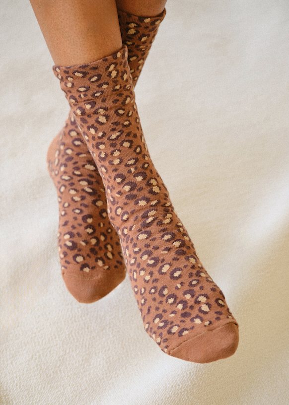 Leopard print socks