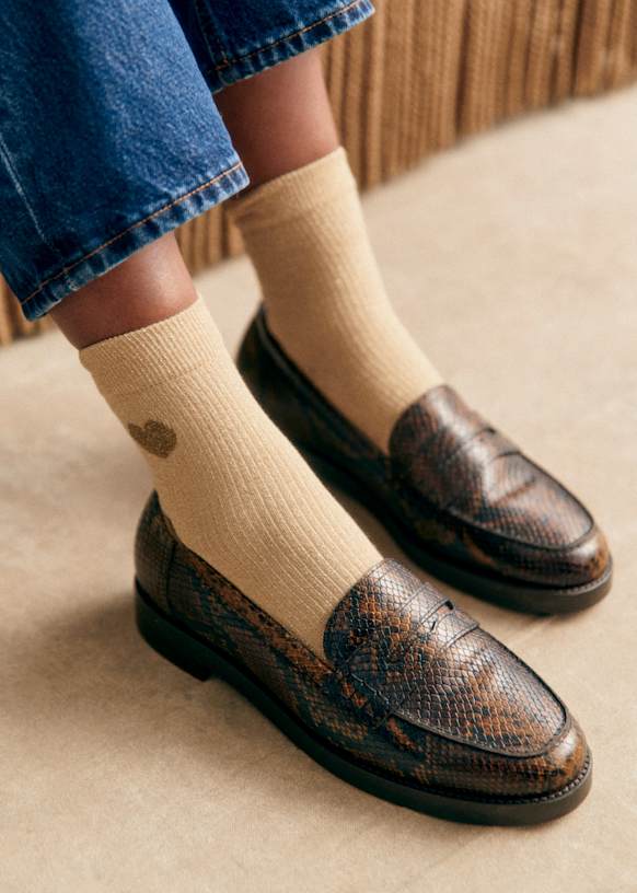 Lurex Hearts Sock Trio in Gift Box